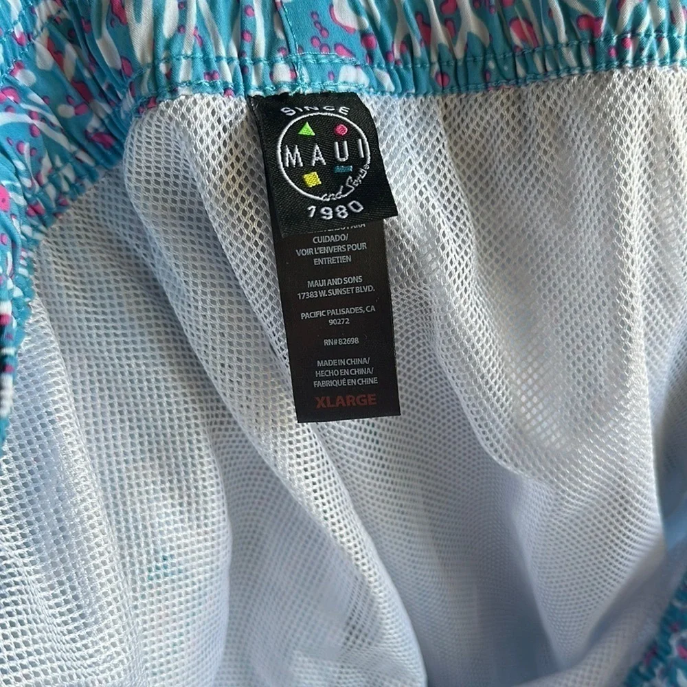 MAUI AND SONS Shark Print Swim Trunks